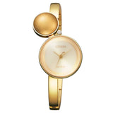 Citizen Analog Gold Dial Stainless Steel Women's Watch (EW5492-53P)