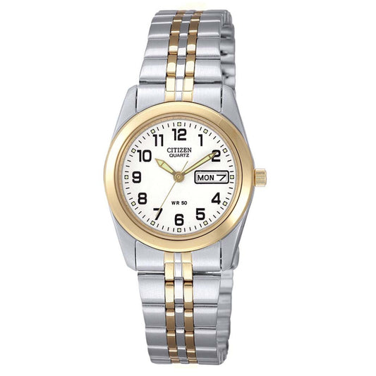Citizen White Dial Stainless Steel Women's Watch (EQ0514-57A)