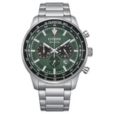 Citizen Chronograph Eco-Drive Green Dial Men's Watches (CA4500-91X)