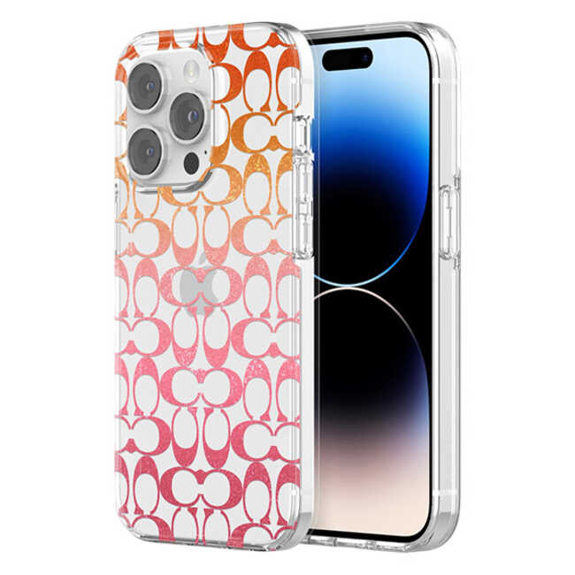Coach Protective Signature C Case (Suits iPhone 14 Pro) - Pink