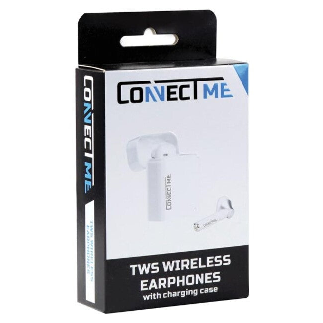 Connect Me TWS Wireless Earphones with Charging Case - White