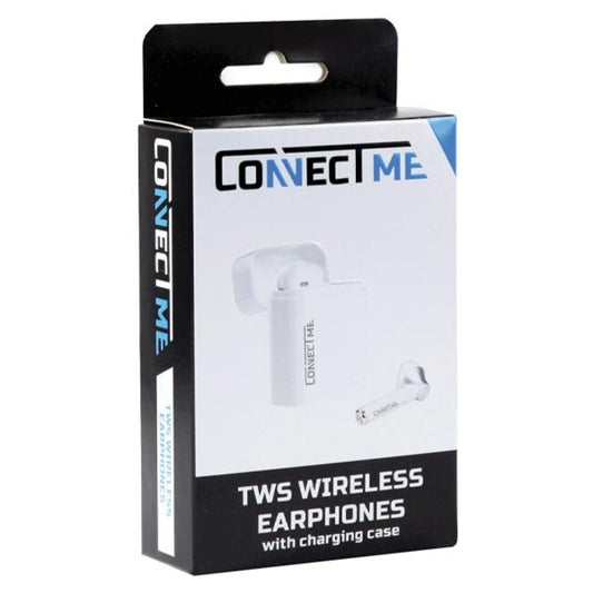 Connect Me TWS Wireless Earphones with Charging Case - White