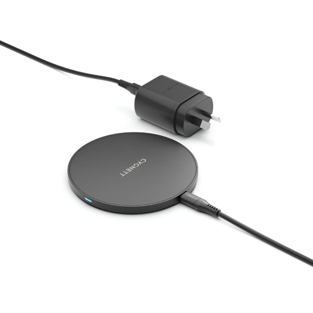 Cygnett 15W Wireless Charging Bundle + 20W Charger & Cable - Black