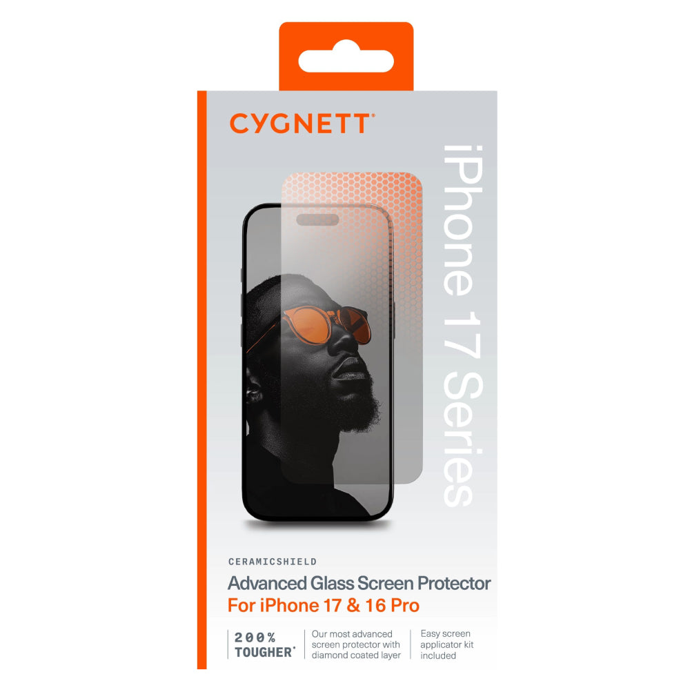Cygnett CeramicGuard Glass (Suits iPhone 17 / 16 Pro)