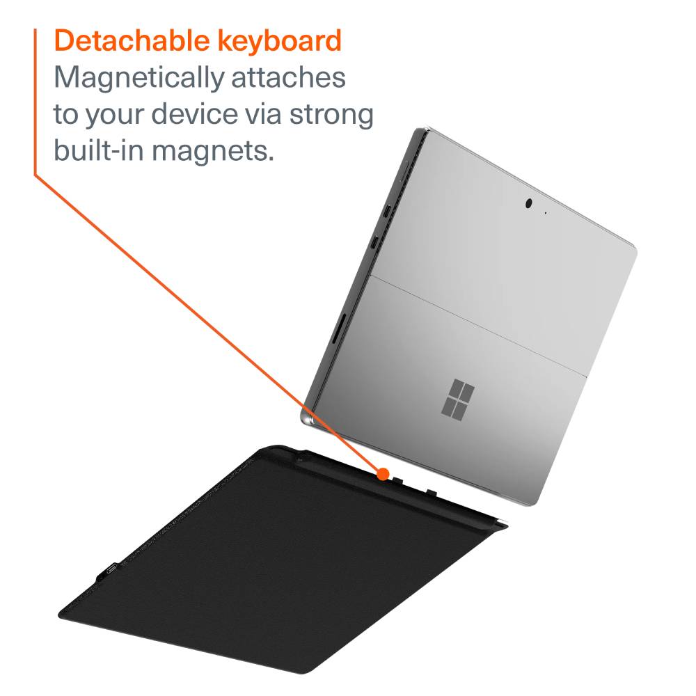 Cygnett Mag Keyboard Magnetic Wireless Keyboard Case (Microsoft Surface 11th, X, 10th, 9th & 8th Gen) - Black