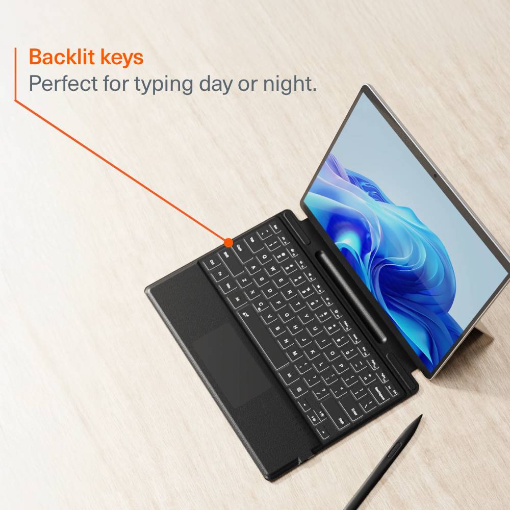Cygnett Mag Keyboard Magnetic Wireless Keyboard Case (Microsoft Surface 11th, X, 10th, 9th & 8th Gen) - Black