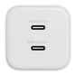 Cygnett 50W FAST 2-Port Wall Charger (GaN, AVS) (White)