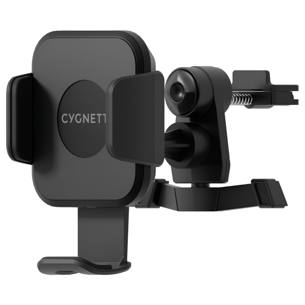 Cygnett Wireless 10W Vent Car Charger Mount + Car Charger and Cable - Black