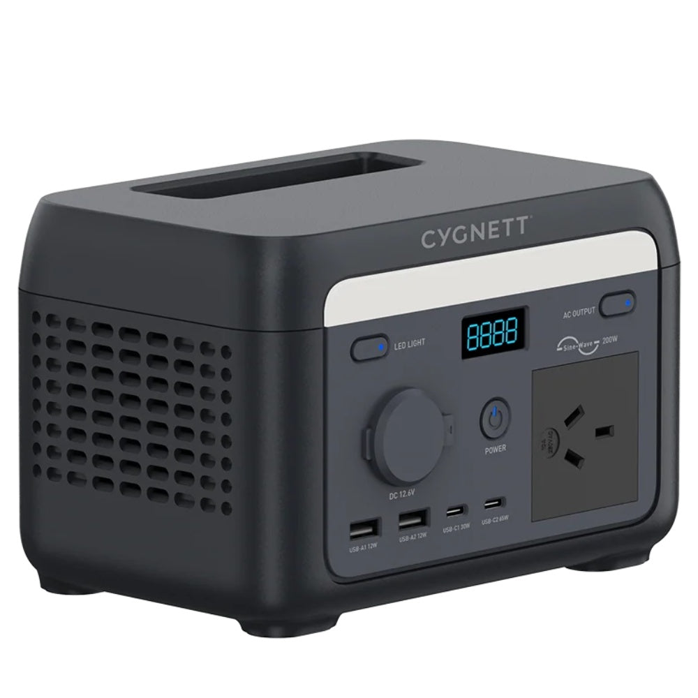 Cygnett Roam 200W/102.4Wh Portable Power Station - Black