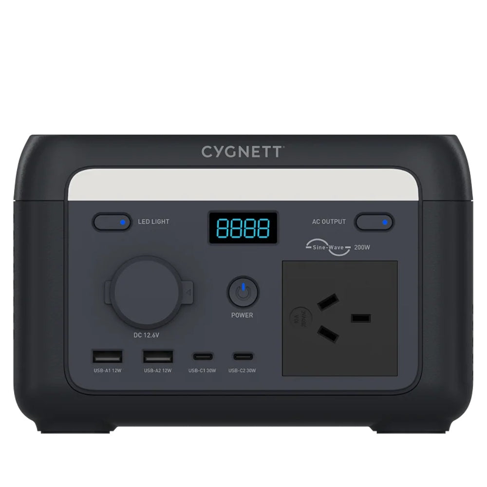 Cygnett Roam 200W/102.4Wh Portable Power Station - Black