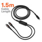 Cygnett Unite USB-C to Dual USB-C Split LED Cable 140W with LED Display 1.5M - Black