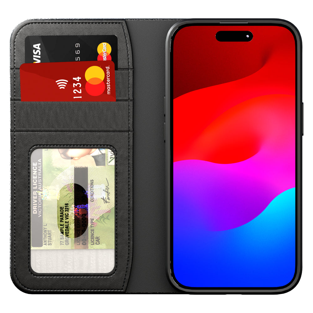 Cygnett Urban Wallet Case (Suits iPhone 15 Pro Max) - Black