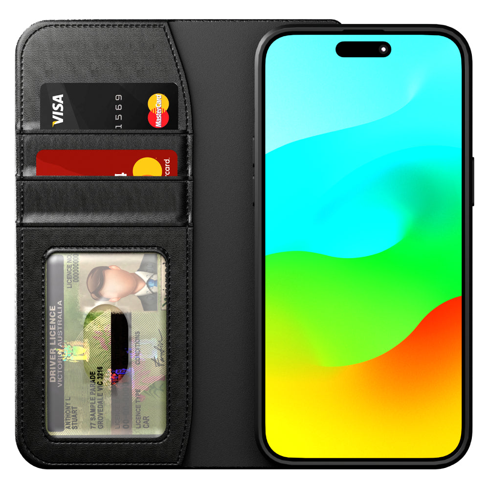 Cygnett Urban Wallet Case (Suits iPhone 15 Plus) - Black