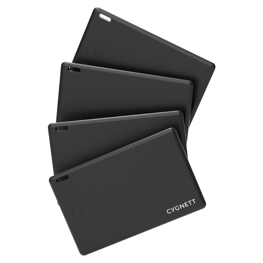 Cygnett Voyager Bluetooth TravelTag 4 Pack with Wireless Recharging - Black