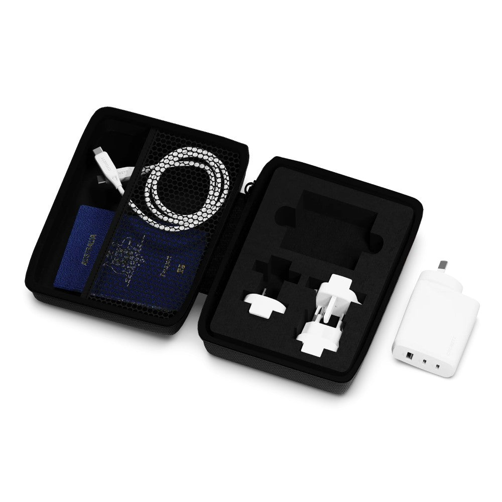 Cygnett Voyager 67W Multi Port Wall Charger (US/AU/UK/EU Plug Adapters) - White