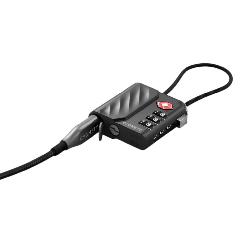 Cygnett Voyager Bluetooth TravelTag TSA Lock with USB-C Recharging - Black