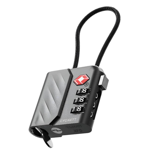 Cygnett Voyager Bluetooth TravelTag TSA Lock with USB-C Recharging - Black