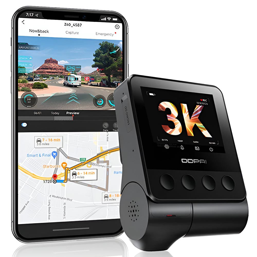 DDPAI Z40 GPS Dual Channel Dash Cam 3K Front and FHD Rear Camera