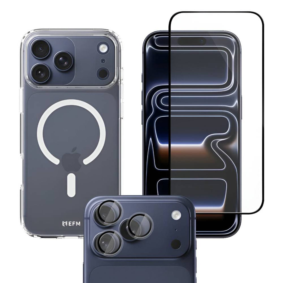 EFM 3-in-1 Case Screen Armour and Camera Lens Armour Bundle (Suits iPh ...