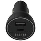 EFM 48W Dual Port Car Charger with Power Delivery & PPS - Black