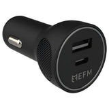 EFM 48W Dual Port Car Charger with Power Delivery & PPS - Black