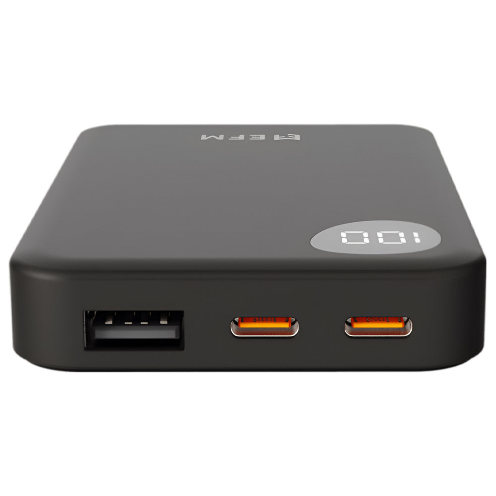 EFM 5,000mAh Essential Power Bank with Digital Display - Black