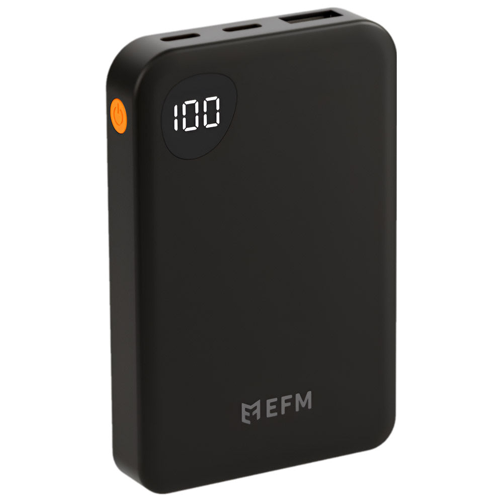 EFM 5,000mAh Essential Power Bank with Digital Display - Black
