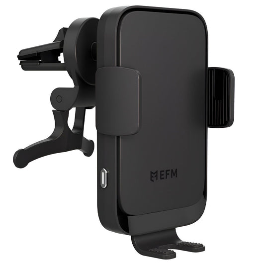 EFM Automatic Dual-Coil Wireless Charging 15W Mount With 20W Car Charger - Black