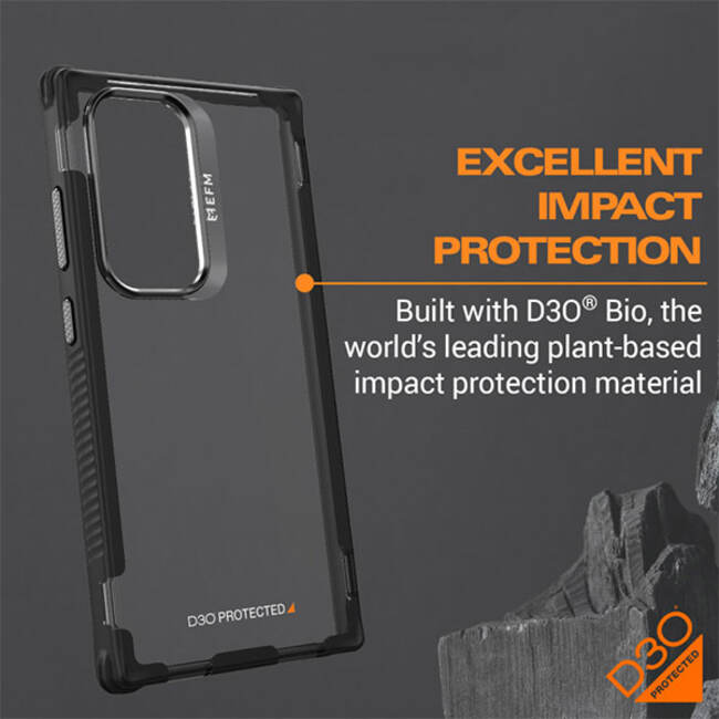 EFM Cayman Case Armour with D3O BIO Case (Suits Galaxy S24 Ultra) - Carbon