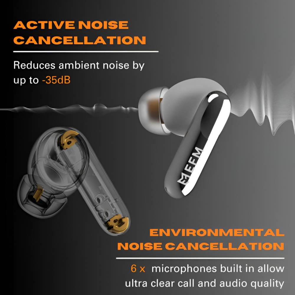 EFM Chicago TWS Earbuds With Advanced Active Noise Cancelling (White)