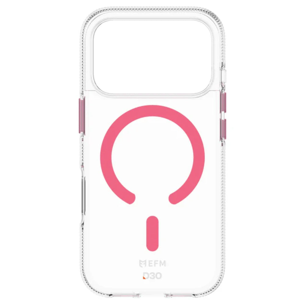 EFM Ibiza Glow Case with D3O Zero (Suits iPhone 17 Pro) - Pink