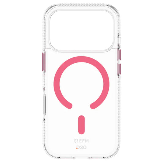 EFM Ibiza Glow Case with D3O Zero (Suits iPhone 17 Pro) - Pink