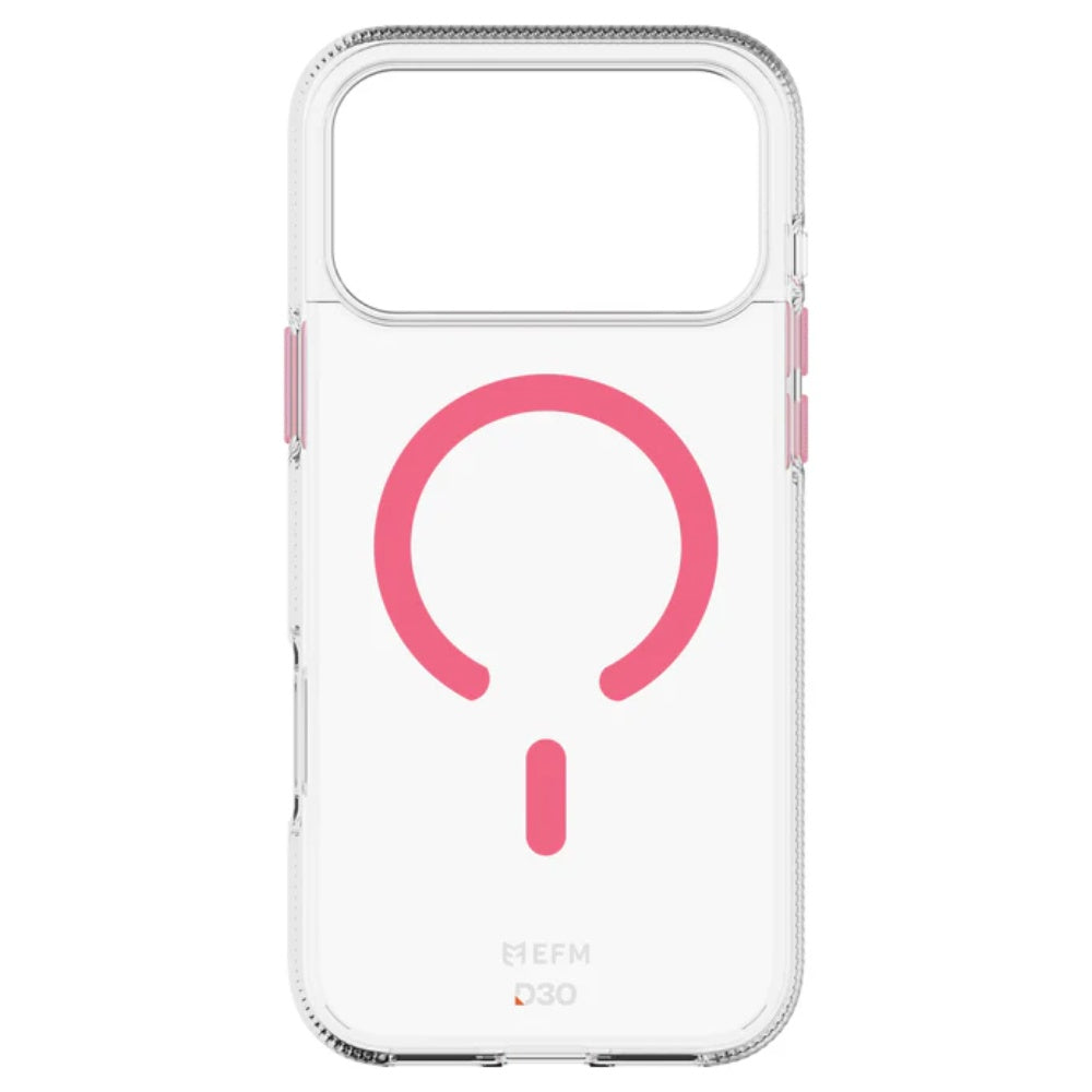 EFM Ibiza Glow In The Dark with D3O Zero Case (Suits iPhone 17 Pro Max) - Pink
