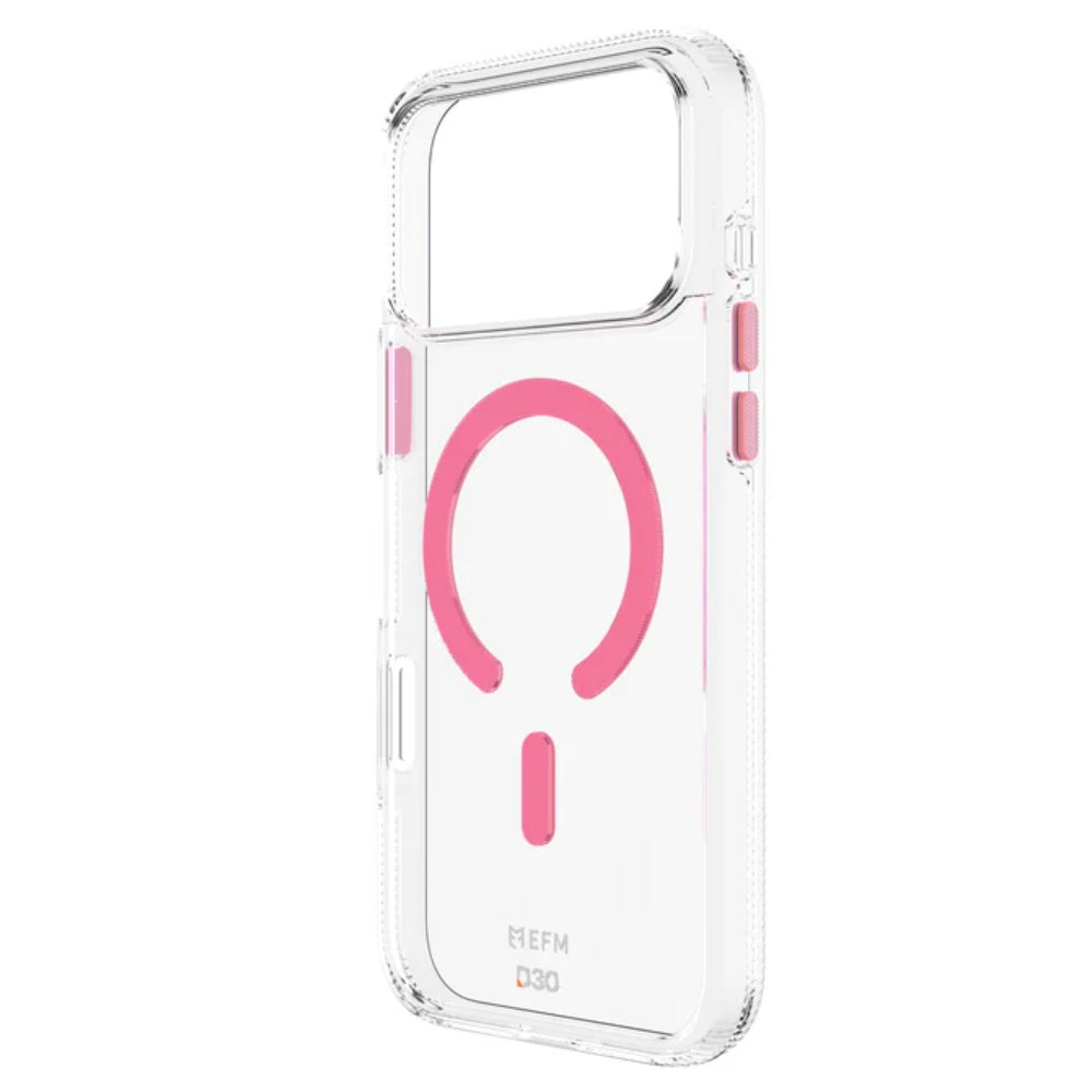 EFM Ibiza Glow In The Dark with D3O Zero Case (Suits iPhone 17 Pro Max) - Pink