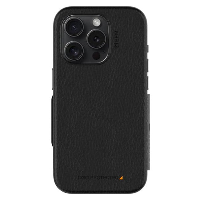 EFM Monaco Wallet Armour with D3O Case (Suits iPhone 15 Pro Max) – Black / Space Grey