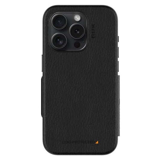 EFM Monaco Wallet Armour with D3O Case (Suits iPhone 15 Pro Max) – Black / Space Grey