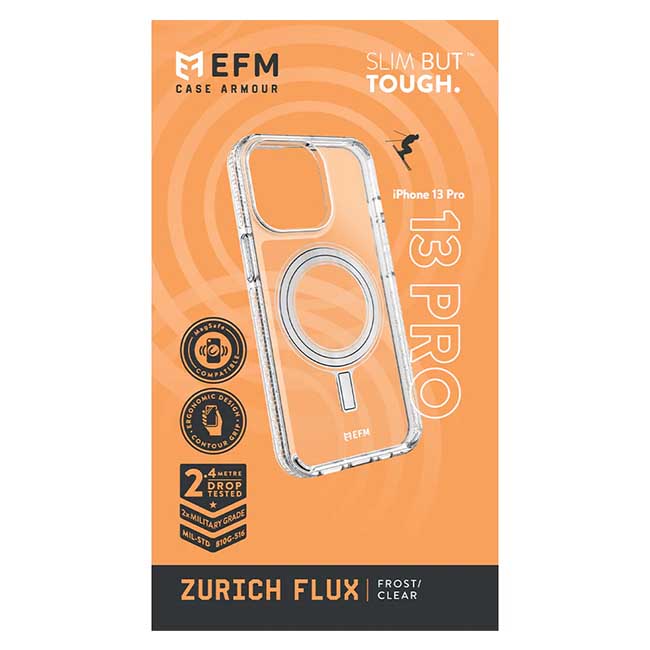 EFM Zurich Flux Armour MagSafe (Suits iPhone 13 Pro) - Frost Clear