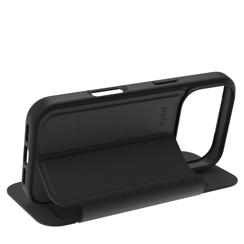 EFM Venice Wallet Case (Suits iPhone 17 Pro) - Black
