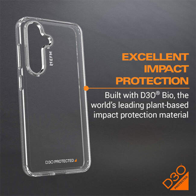 EFM Volta Case Armour with D3O BIO Case (Suits Galaxy S24) - Clear