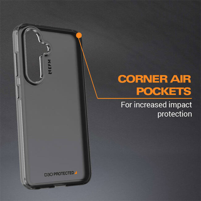 EFM Volta Case Armour with D3O BIO Case (Suits Galaxy S24) - Clear/Black