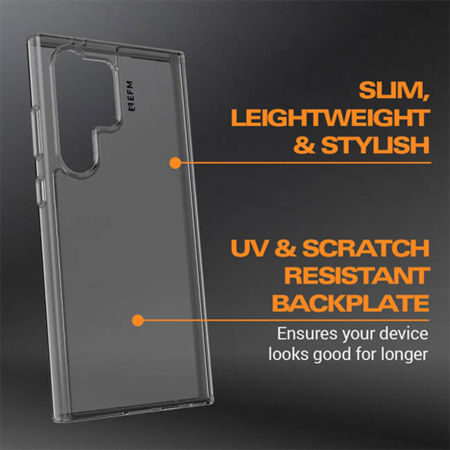 EFM Zurich Case Armour Case (Suits Galaxy S24 Ultra) - Clear/Black