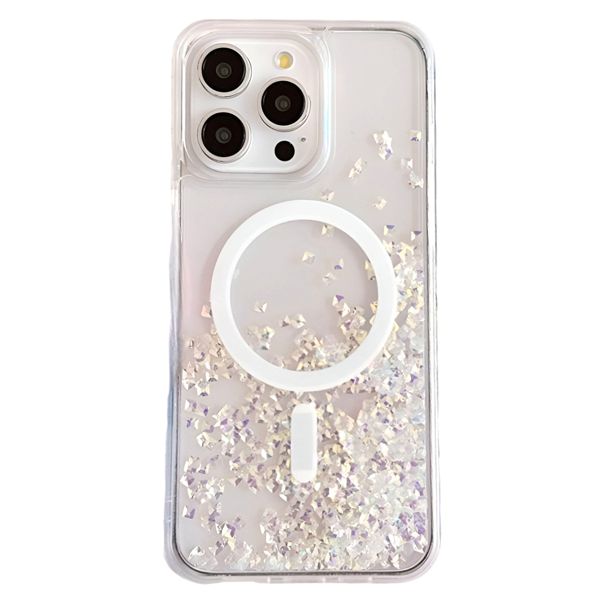 Soka Floating Diamond Magsafe Case (Suits iPhone 16 Pro) - Silver