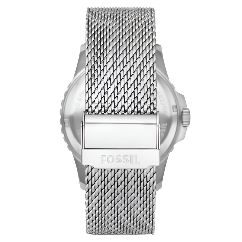 Fossil Blue Three-Hand Date Stainless Steel Mesh Men's Watch (FS5948)