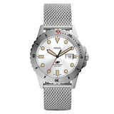 Fossil Blue Three-Hand Date Stainless Steel Mesh Men's Watch (FS5948)