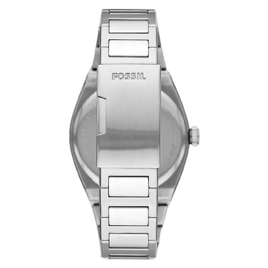 Fossil Everett Three-Hand Date Red Dial Stainless Steel Men's Watch (FS5984)