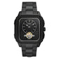 Fossil Inscription Automatic Black Stainless Steel Men’s Watch (ME3238)