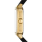 Fossil Inscription Three-Hand Date Black/Gold Silicone Watch (FS5981)