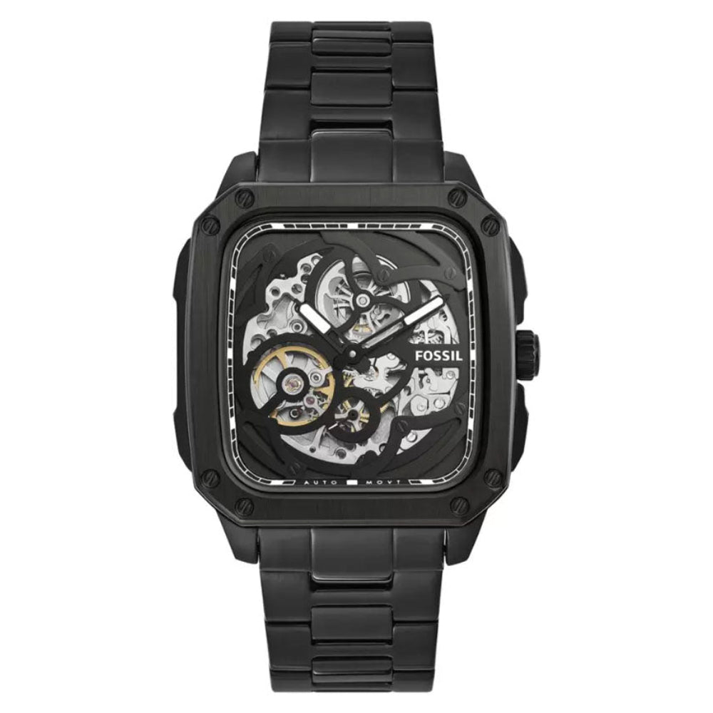 Fossil Inscription Automatic Smoke Stainless Steel Men's Watch (ME3203)