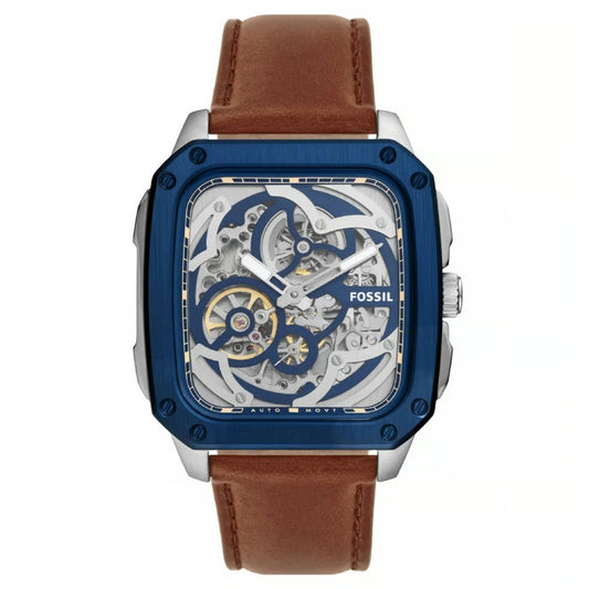 Fossil Inscription Automatic Brown Leather Watch (ME3202)