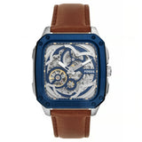 Fossil Inscription Automatic Brown Leather Watch (ME3202)